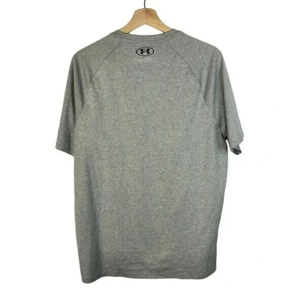 Under Armour Light Gray Tech Short Sleeve Athletic Top L - Picture 3 of 4